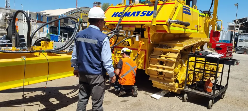 Tiro de rodillo compactador D155 — Registro del trabajo